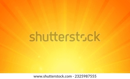 Orange Color Background in Glowing Rays Royalty-Free Stock Photo #2325987555