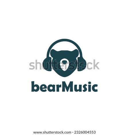 Bear music logo animal templates