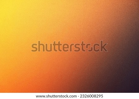 Fiery yellow burnt orange copper red brown gray black abstract background. Color gradient, ombre. Rough grainy noise grungy texture. Glow light shine. Template. Empty space. Autumn, Halloween.Colorful Royalty-Free Stock Photo #2326008295