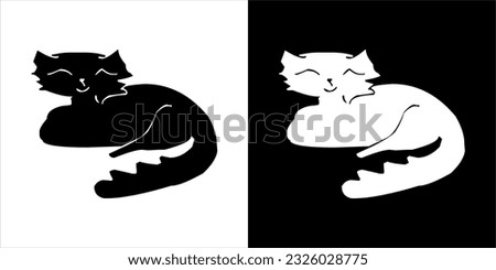  Illustration, vector graphic of cat icon