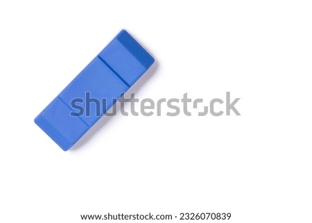 Brush eraser isolated on white background with clipping path. top view, flat lay. Royalty-Free Stock Photo #2326070839