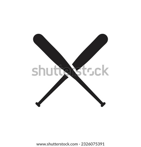 baseball bat icon vector blck and white.