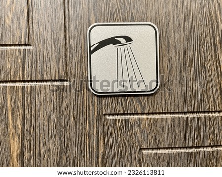 WC icon. Shower door sign.door handle with a white handle