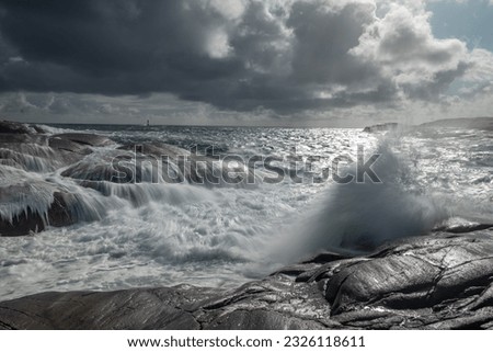 Windy sea on Sweden's west coast