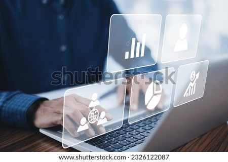 Document Management System or DMS. Consultant information technology, Document management concept, Businessman using computer to document management concept, online documentation database and digital 