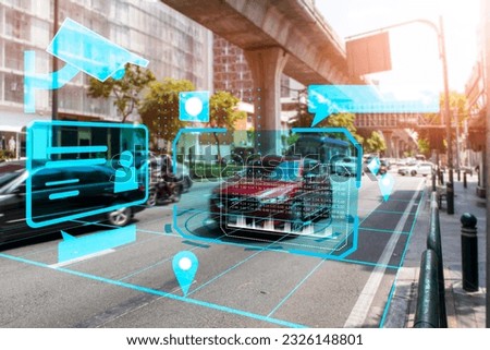 Using camera technology to monitor people and vehicles in public places Royalty-Free Stock Photo #2326148801