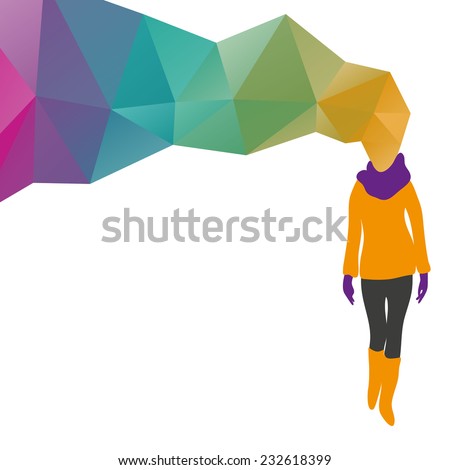 Fashion woman abstract, vector illustration