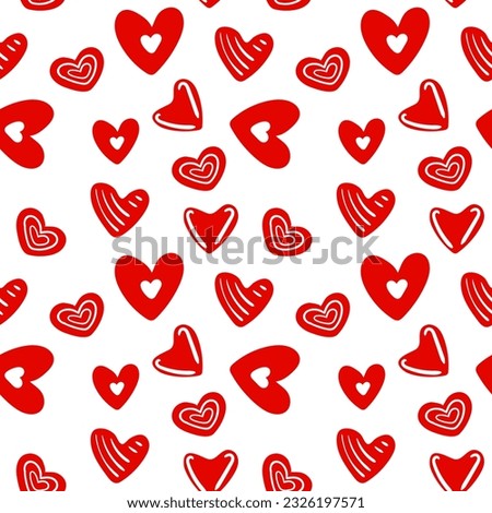 Seamless love heart design background. Seamless pattern on Valentine s day. The seamless texture with heart