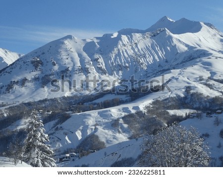 Mountain landscape under the snow