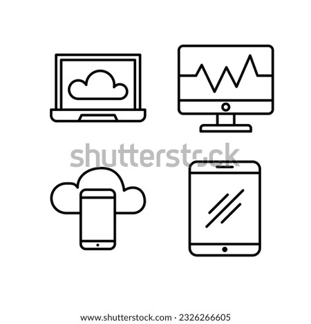 Computer technology icon vector illustration logo template for many purpose. Isolated on white background.