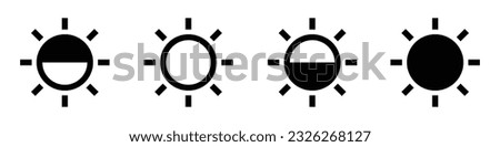 Sun set icon. Sunshine icon, vector illustration