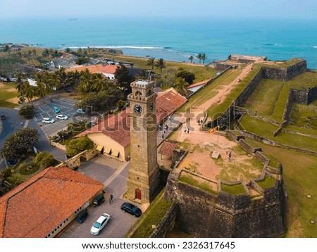 an aerial shot of the Galle Dutch Fort in sri lanka Royalty-Free Stock Photo #2326317645