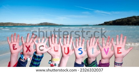 Children Hands Building Word Exclusive, Ocean And Sea