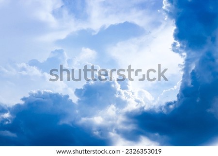 Natural of blue sky during the storm will be come.concept picture for background or pattern.