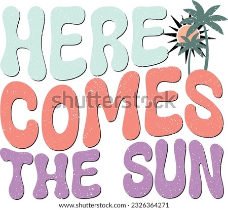 Funny Retro Groovy Wavy  Styled Multicolor Typography on White Background. Summer Sublimation  Quote, Saying, Slogan For Adventure Lover Outfits. 
