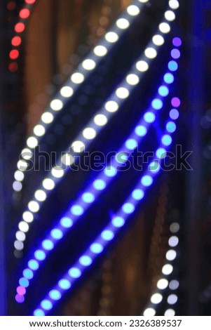 Up close picture of a led spinning barber's pole