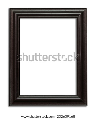wood frame photo drop shadow with clipping path.