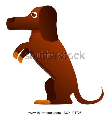 Breed dachshund icon. Cartoon of breed dachshund icon for web design isolated on white background
