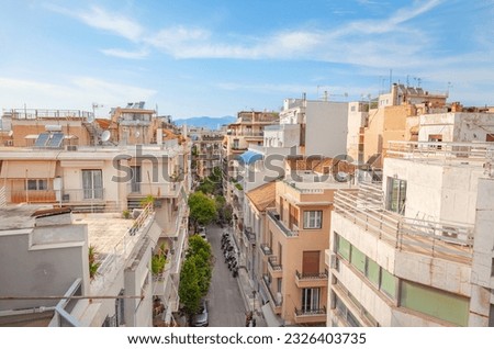 View to Athens city from a balcony Royalty-Free Stock Photo #2326403735