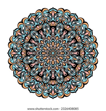 Mystical mandala: a spiritual journey through colors and shapes. Inner balance, peace and serenity of a mandala. Spiritual and energetic art in every detail