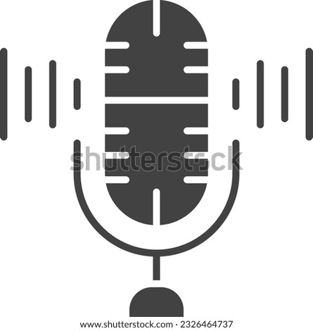 Microphone Icon image. Suitable for mobile application.