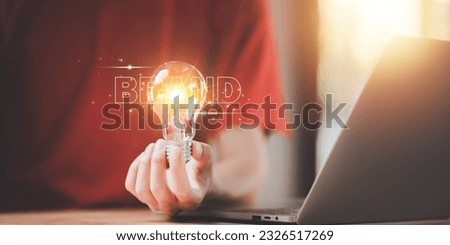 Brand and trademark concept,increasing value of goods and products ,Marketing that shows unique identity of product ,Advertising business with mark or logo ,Design that expresses identity and quality Royalty-Free Stock Photo #2326517269