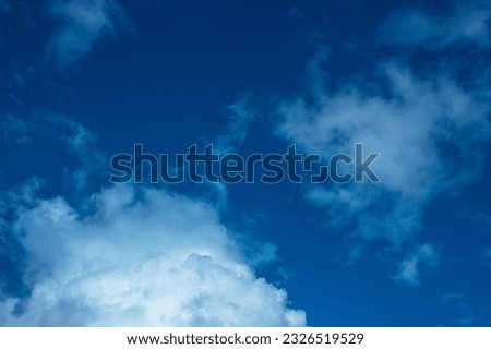 White clouds on a blue sky