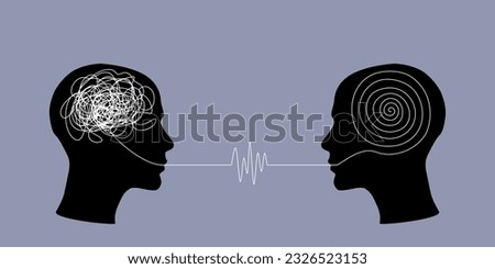 A conversation between two people. The concept of therapy - a dialogue that helps to organize thoughts, solve a problem. Royalty-Free Stock Photo #2326523153