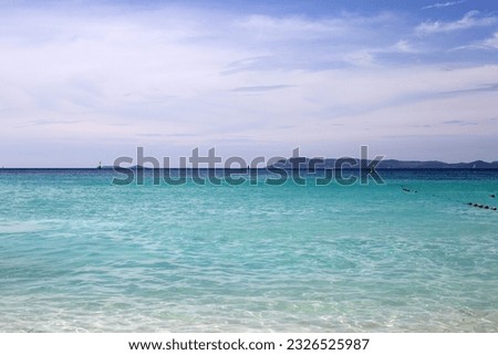 Summer time,  Beautiful sea with blue sky