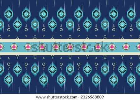 Ethnic pattern designs, ethnic pattern graphics, geometric shapes and flowers are used for weaving ,rug, wallpaper, clothing, wrap, batik, fabric, embroidery style illustration, Ethnic abstract ikat