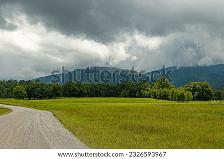 landscape in the Great Smoky Mountains National Park near Cades Cove Royalty-Free Stock Photo #2326593967