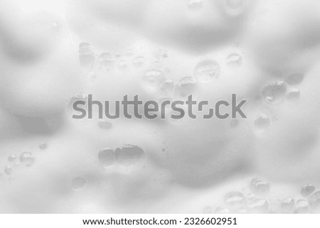 Abstract white soap foam bubbles texture background Royalty-Free Stock Photo #2326602951
