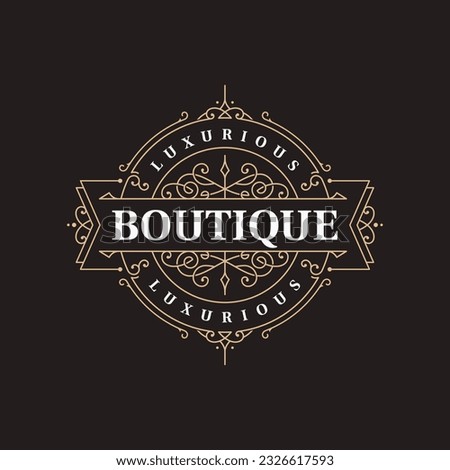 Boutique luxury ornamental border logo