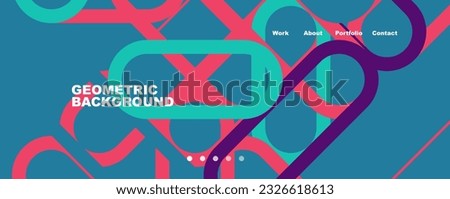 Trendy color overlapping lines abstract background. Vector Illustration For Wallpaper, Banner, Background, Card, Book Illustration, landing page