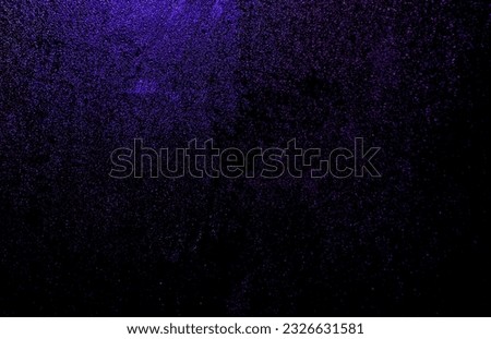 Black dark orange blue purple glitter abstract background with space. Twinkling glow stars effect. Like outer space, night sky, universe. Rusty, rough surface, grain.