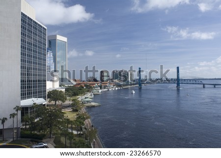 North riverbank of downtown Jacksonville, Florida