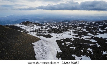 Aerial View of Mount Etna, Catania, Sicily, Italy, Europe, World Heritage Site