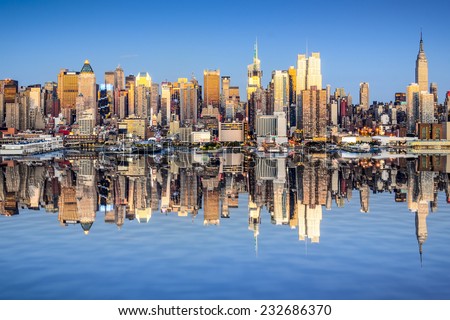 New York City, USA city skyline of Midtown Manhattan. Royalty-Free Stock Photo #232686370