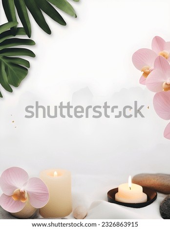 Spa flyer background - orchids 