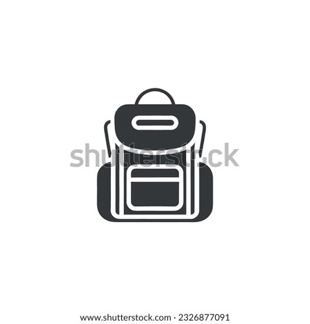 Backpack travel icon vector logo