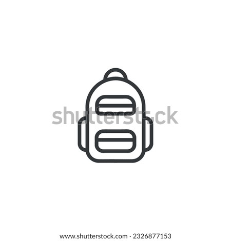 Backpack travel icon vector logo