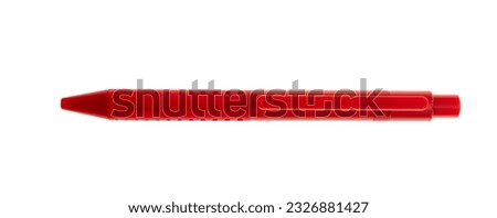Red pen isolated on transparent, Office and school stationery Royalty-Free Stock Photo #2326881427