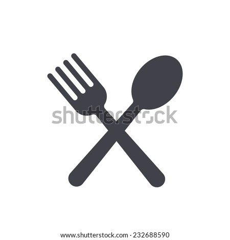 fork and spoon icon Royalty-Free Stock Photo #232688590