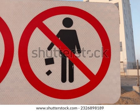 Do not litter sign or forbidden throw garbage icon. Element of prohibited sign of forbidden throw garbage icon to keep the environment neat and clean