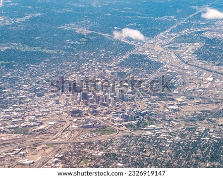 Aerial view of Denver and the front range