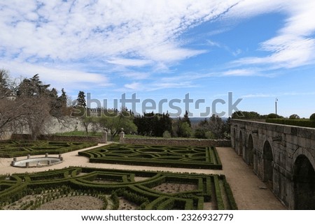 The El Escorial's garden an ancient exclusive space for the Spanish Royal Family today is a relax place for visitors and locals of Madrid Sierra.