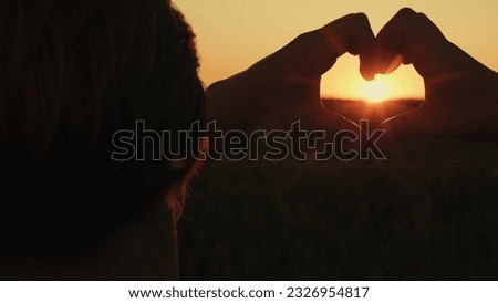 Let your mind heart flow freely towards happiness freedom. Follow your dreams glare sunset sky be your guiding flare. fields love, woman happy orange glow sign romantic gestures symbol beautiful