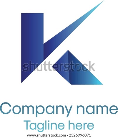 K premium professional modern minimalist Real estate corporate business vector logo design.