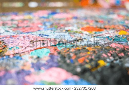Background of multi coloures on the table