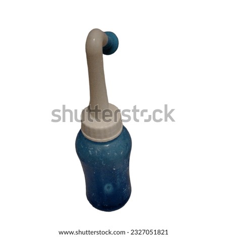 A picture of a saline bottle used to wash the nose.